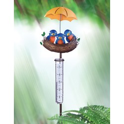 BIRD NEST RAIN GAUGE STAKED