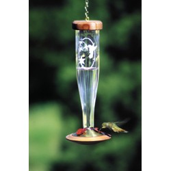 CRYSTAL ETCHED HUMBIRD LANTERN