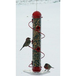 RED SPIRAL SUNFLOWER FEEDER 17IN