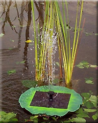 FLOATING SOLAR POND LILY FOUNTAIN